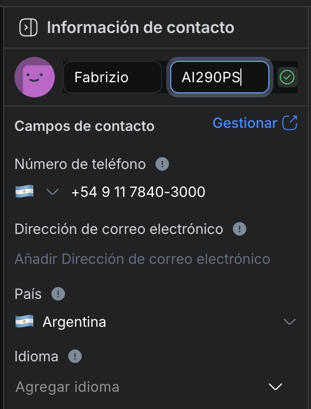 Agendar contacto con nombre y patente en vez de apellido